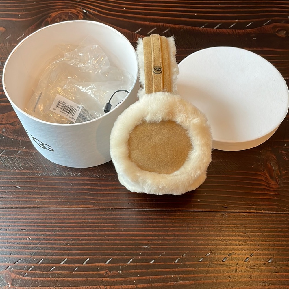 Ugg Earmuffs. Chestnut colored. Brand new with box and tags
